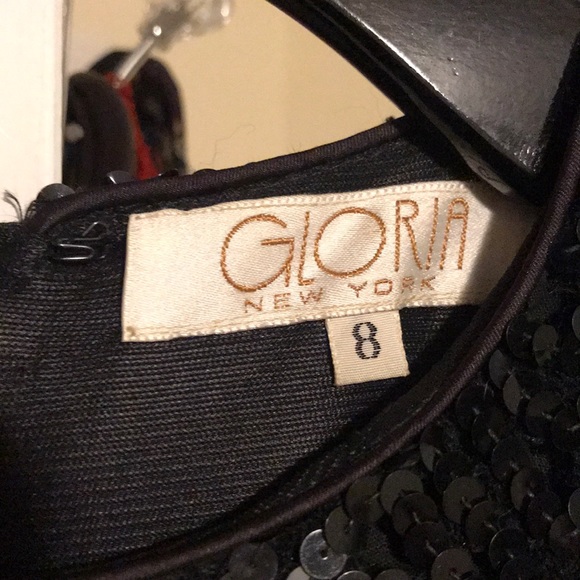 Black, teal pink sequin dress in size 8 - Picture 4 of 6